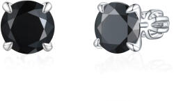 Olivie ezüst 8mm fülbevaló PIPPI BLACK 8354 (TON)