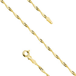 Olivie ezüst 45cm SINGAPUR GOLD lánc 9581 (SEN)