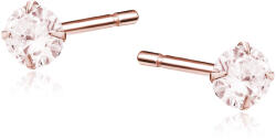 Olivie 9901 Ezüst fülbevaló MORGANIT ROSE Átmérő: 4mm (SEN)