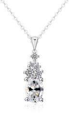 Olivie ezüst nyaklánc 1ct MOISSANITE 9826 (HAI)