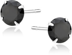 Olivie 3596 Ezüst fülbevaló BLACK Átmérő: 7mm (SEN)