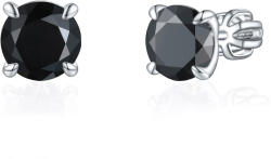 Olivie ezüst 7mm fülbevaló PIPPI BLACK 8355 (TON)