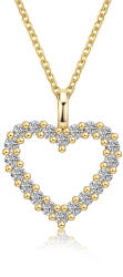 Olivie ezüst nyaklánc GOLD 0, 6ct MOISSANITE SZÍV 9804 (HAI)