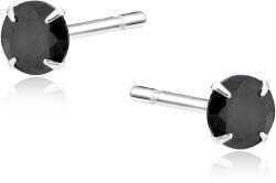 Olivie 3596 Ezüst fülbevaló BLACK Átmérő: 4mm (SEN)