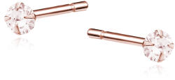 Olivie 9901 Ezüst fülbevaló MORGANIT ROSE Átmérő: 3mm (SEN)