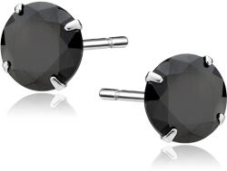 Olivie 9900 Ezüst fülbevaló BLACK RHODIUM Átmérő: 8mm (SEN)