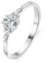Olivie 9839 Ezüst MOISSANITE gyűrű Gyűrűméret: 7 (EU: 54-56) (HAI)