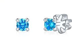 Olivie ezüst 3mm fülbevaló PIPPI BLUE 7946 (TON)