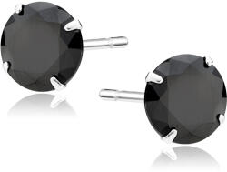 Olivie 3596 Ezüst fülbevaló BLACK Átmérő: 8mm (SEN)