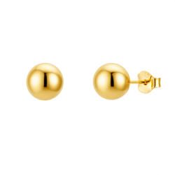 Olivie 9358 Ezüst fülbevaló GOLYÓ GOLD Átmérő: 8mm (GEM)