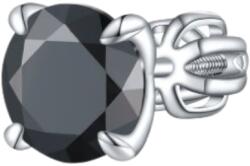 Olivie ezüst 7mm fülbevaló PIPPI BLACK 1 db 8761 (TON)