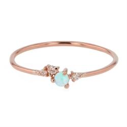 Olivie 8811 Ezüst gyűrű opállal ROSE Gyűrűméret: 4 (EU: 47-48) (GEM)