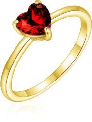 Olivie 8574 Ezüst gyűrű SZÍVECSKE GOLD Gyűrűméret: 12 (EU: 68-70) (TON)