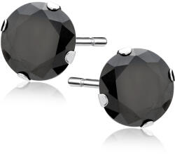 Olivie 9900 Ezüst fülbevaló BLACK RHODIUM Átmérő: 10mm (SEN)