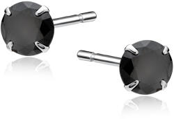 Olivie 9900 Ezüst fülbevaló BLACK RHODIUM Átmérő: 6mm (SEN)
