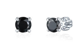 Olivie ezüst 5mm fülbevaló PIPPI BLACK 8357 (TON)