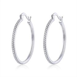 Olivie ezüst fülbevaló 4cm KARIKA 5383 (BGR)