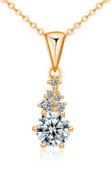 Olivie ezüst nyaklánc 1ct MOISSANITE ROSE 9832 (HAI)