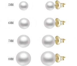 Olivie Fülbevaló 8mm édesvízi gyöngy GOLD 5499 (POL)