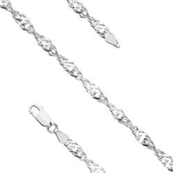 Olivie ezüst csavart 18cm karkötő 8449 (SEN)