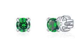 Olivie ezüst 4mm fülbevaló PIPPI GREEN 7953 (TON)