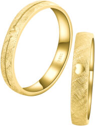Olivie 7480 Esküvői ezüst gyűrű SZÍVVERÉS GOLD 7480/9/P Gyűrűméret: 10 (EU: 62-64), Nem: Férfi (XUHU)
