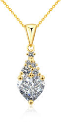 Olivie ezüst nyaklánc 1ct MOISSANITE SZÍV GOLD 9828 (HAI)