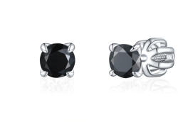 Olivie ezüst 4mm-es fülbevaló PIPPI BLACK 8358 (TON)