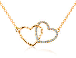 Olivie ezüst nyaklánc ROSE MOISSANITE KÉT SZÍV 9808 (HAI)