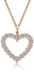 Olivie ezüst nyaklánc ROSE 0, 6ct MOISSANITE SZÍV 9805 (HAI)