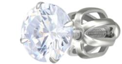 Olivie ezüst 6mm csavaros MIA fülbevaló 1 db 8754 (XUHU)