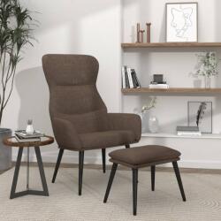 vidaXL Scaun de relaxare cu taburet, gri taupe, textil GartenMobel Dekor (3097438)
