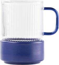 Zafferano Cana de ceai T-Set 450 ml cu mâner albastru și bol pentru gustări (TST02807)