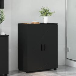 vidaXL Dulap de Baie Negru 60 x 35 x 80 cm Lemn compozit & Metal GartenMobel Dekor (883305)