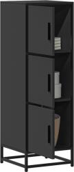 vidaXL Dulapuru negru 35, 5x35x106, 5 cm lemn si metal prelucrat GartenMobel Dekor (849064) Comoda
