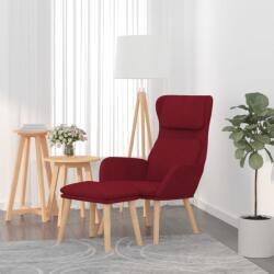 vidaXL Scaun de relaxare cu taburet, rosu vin, catifea GartenMobel Dekor (3097825)