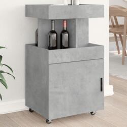 vidaXL Carucior de bar, gri beton, 50x41x89 cm, lemn prelucrat GartenMobel Dekor (848265) Comoda