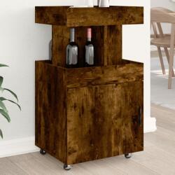 vidaXL Carucior de bar, stejar fumuriu, 50x41x89 cm, lemn prelucrat GartenMobel Dekor (848266) Comoda