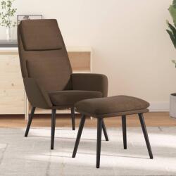 vidaXL Scaun de relaxare cu taburet, maro, textil GartenMobel Dekor (3097771)