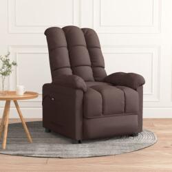 vidaXL Fotoliu rabatabil electric, maro închis, material textil GartenMobel Dekor (3073753)