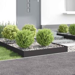 vidaXL Margine pentru gazon 4 pcs 100 x 100 x 20 cm Otel Negru GartenMobel Dekor (8008960)