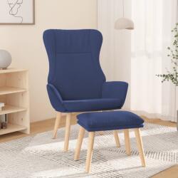 vidaXL Scaun de relaxare cu taburet, albastru, textil GartenMobel Dekor (3097886)