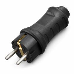 Dablerom Stecher Schuko cauciuc/PVC IP44, negru, 16A, 250V (31-50016)