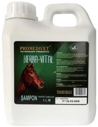 PROMEDIVET Sampon Herba-Vital pentru igienizare și întreținere a părului la cabaline, 1L (6424213001717)
