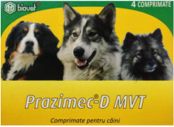 Biovet Pachet Comprimate Antiparazitare Prazimec-D pentru Câini, 4 Comprimate (3800043706559)
