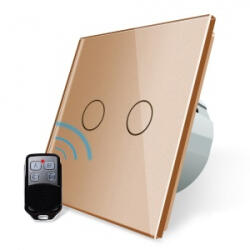 LIVOLO Intrerupator dublu cu touch Livolo, Wireless, Telecomanda inclusa (C7-C2/702R-13)