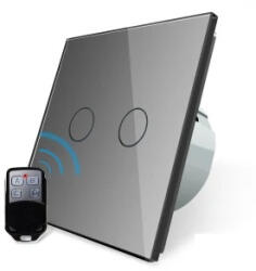 LIVOLO Intrerupator dublu cu touch Livolo, Wireless, Telecomanda inclusa (C7-C2/702R-15)