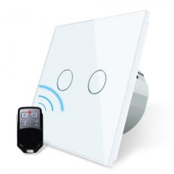 LIVOLO Intrerupator dublu cu touch Livolo, Wireless, Telecomanda inclusa (C7-C2/702R-11)