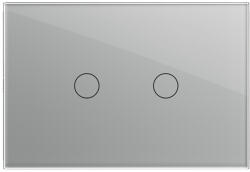 LIVOLO Intrerupator dublu cu touch Livolo din sticla, moduloar, standard Italian (VL-FC2-3G-15)