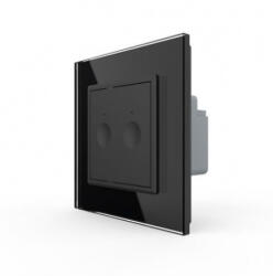 LIVOLO Intrerupator dublu cu touch Livolo cu rama din sticla, Serie noua (722000212SR)